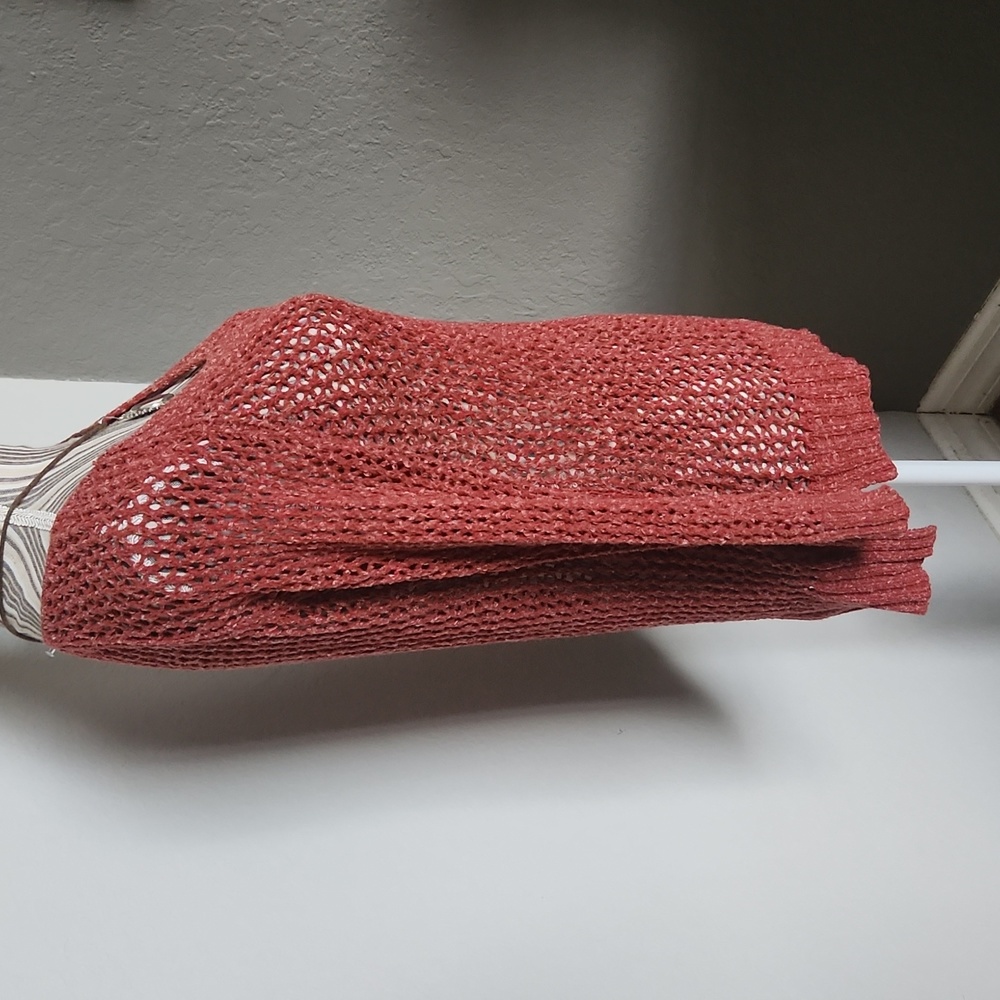 Lucky brand burnt orange knit sweater m - Picture 4 of 5